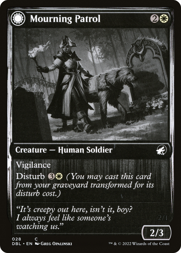 Mourning Patrol (DBL-028) - Innistrad: Double Feature: (Double Faced Transform)