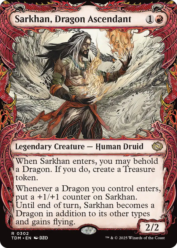 Sarkhan, Dragon Ascendant (0302) (Showcase) (TDM-302) - Tarkir: Dragonstorm: (Showcase) Foil
