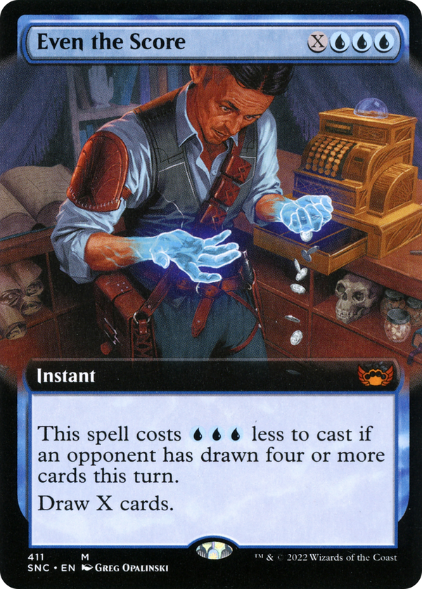 Even the Score (Extended Art) (SNC-411) - Streets of New Capenna: (Extended Art) Foil