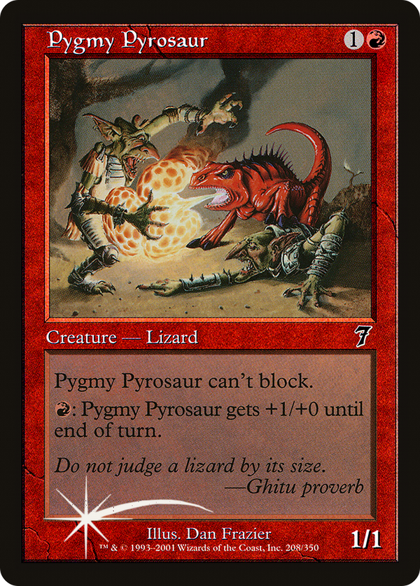 Pygmy Pyrosaur (7ED-208★) - 7th Edition Foil