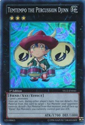Temtempo the Percussion Djinn (YS12-EN041) - Starter Deck: Xyz Symphony 1st Edition