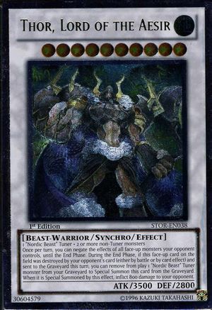 Thor, Lord of the Aesir (UTR) (STOR-EN038) - Storm of Ragnarok 1st Edition