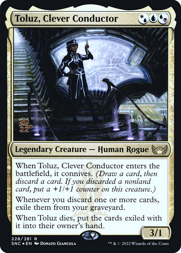 Toluz, Clever Conductor (PRE-228) - Streets of New Capenna Promos Foil