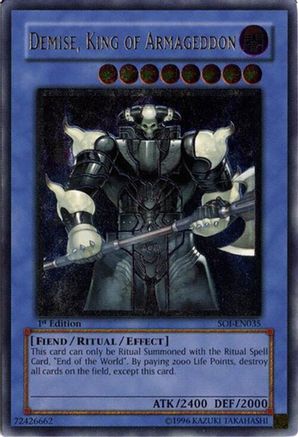 Demise, King of Armageddon (UTR) (SOI-EN035) - Shadow of Infinity 1st Edition