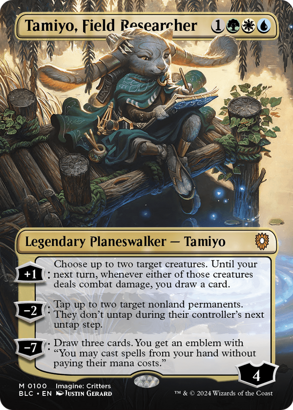 Tamiyo, Field Researcher (Borderless) (BLC-100) - Bloomburrow Commander Foil