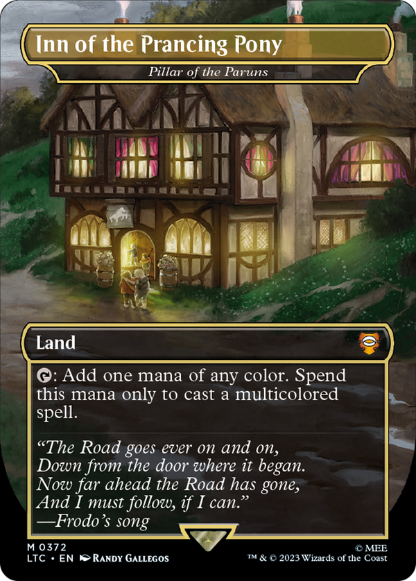 Inn of the Prancing Pony - Pillar of the Paruns (LTC-372) - Tales of Middle-earth Commander / Inn of the Prancing Pony (Borderless) Foil
