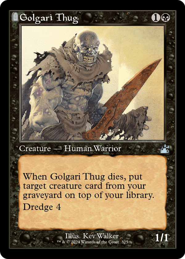 Golgari Thug (Retro Frame) (RVR-325) - Ravnica Remastered: (tombstone) Foil
