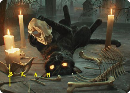 Nine-Lives Familiar Art Card (8/54) (Gold-Stamped Signature) (ASFDN-008) - Art Series: Foundations