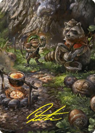 Sylvan Scavenging Art Card (46/54) (Gold-Stamped Signature) (ASFDN-046) - Art Series: Foundations