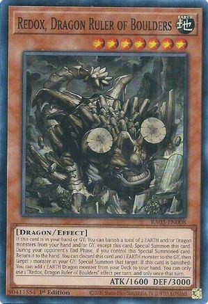 Redox, Dragon Ruler of Boulders (RA03-EN008) - Quarter Century Bonanza 1st Edition