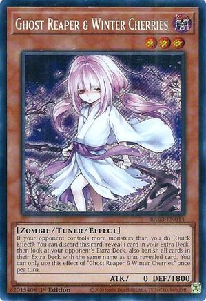 Ghost Reaper & Winter Cherries (Alternate Art) (Secret Rare) (RA03-EN014) - Quarter Century Bonanza 1st Edition