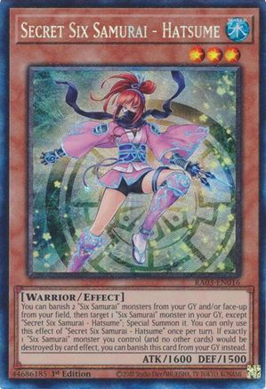 Secret Six Samurai - Hatsume (PCR) (RA03-EN016) - Quarter Century Bonanza 1st Edition