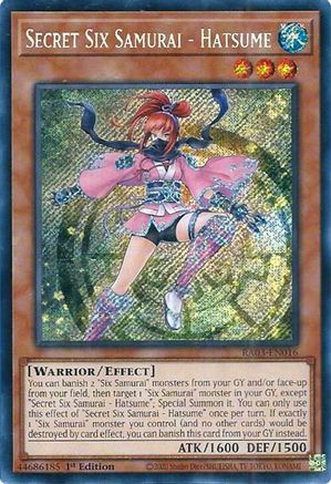 Secret Six Samurai - Hatsume (Secret Rare) (RA03-EN016) - Quarter Century Bonanza 1st Edition