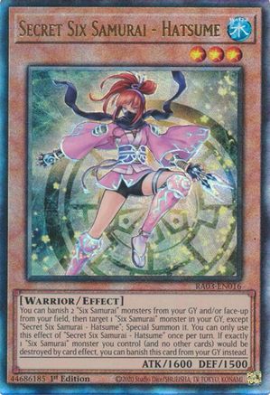 Secret Six Samurai - Hatsume (PUR) (RA03-EN016) - Quarter Century Bonanza 1st Edition