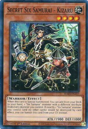Secret Six Samurai - Kizaru (RA03-EN017) - Quarter Century Bonanza 1st Edition