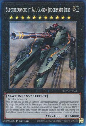 Superdreadnought Rail Cannon Juggernaut Liebe (PCR) (RA03-EN041) - Quarter Century Bonanza 1st Edition