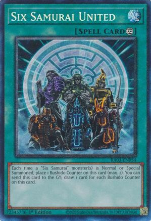 Six Samurai United (PCR) (RA03-EN054) - Quarter Century Bonanza 1st Edition