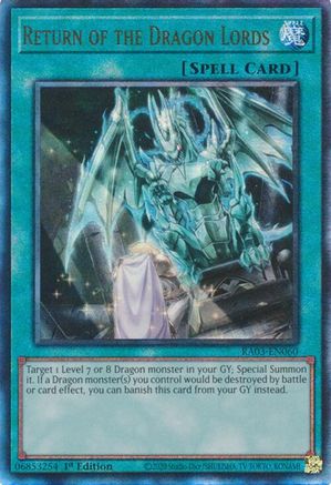 Return of the Dragon Lords (PUR) (RA03-EN060) - Quarter Century Bonanza 1st Edition