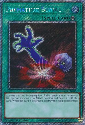 Premature Burial (Platinum Secret Rare) (RA03-EN103) - Quarter Century Bonanza 1st Edition
