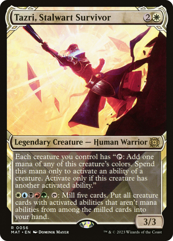 Tazri, Stalwart Survivor (Showcase) (MAT-056) - March of the Machine: The Aftermath: (Showcase) Foil