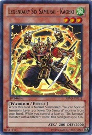 Legendary Six Samurai - Kageki (SDWA-EN018) - Structure Deck: Samurai Warlords 1st Edition