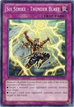 Six Strike - Thunder Blast (SDWA-EN039) - Structure Deck: Samurai Warlords 1st Edition