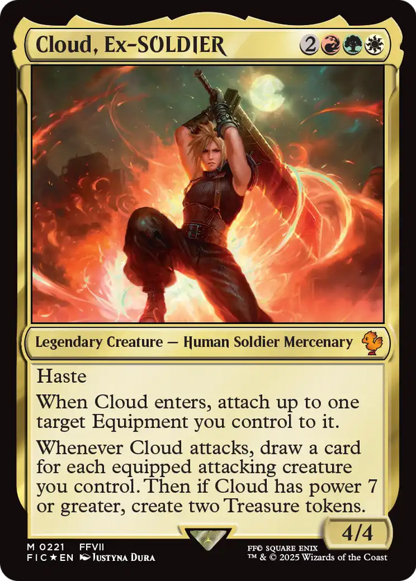 Cloud, Ex-SOLDIER (Surge Foil) (FIC-221) - Commander: FINAL FANTASY Foil