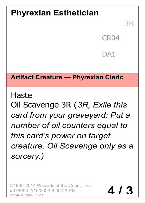 Phyrexian Esthetician (UNK-) - Unknown Event