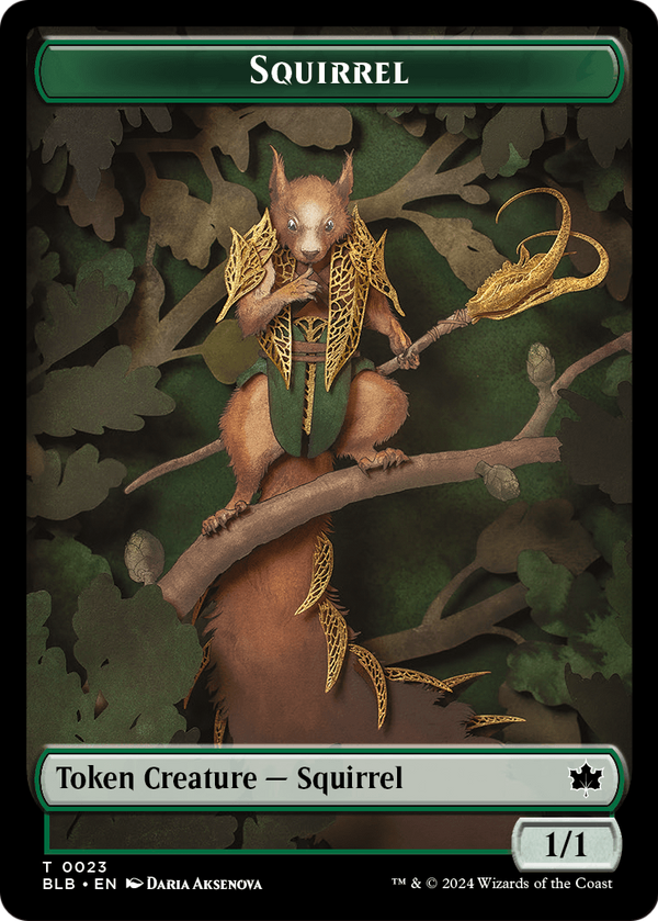 Squirrel Token (BLB-023) - Bloomburrow Tokens
