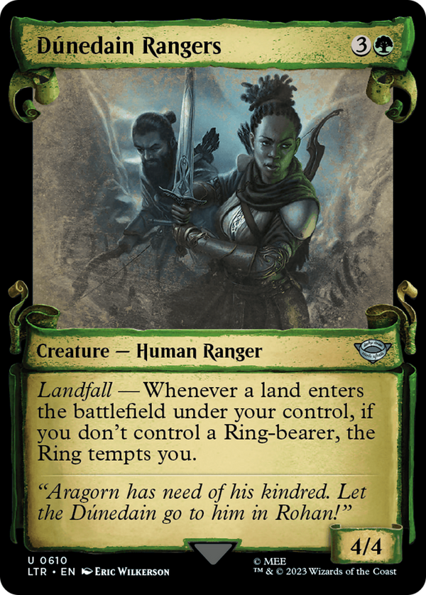 Dunedain Rangers (Showcase Scrolls) (LTR-610) - The Lord of the Rings: Tales of Middle-earth: (Showcase) Foil
