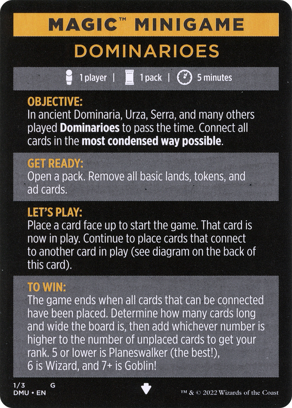 Dominarioes // Dominarioes (cont'd) (MDMU-001) - Dominaria United Minigames Foil