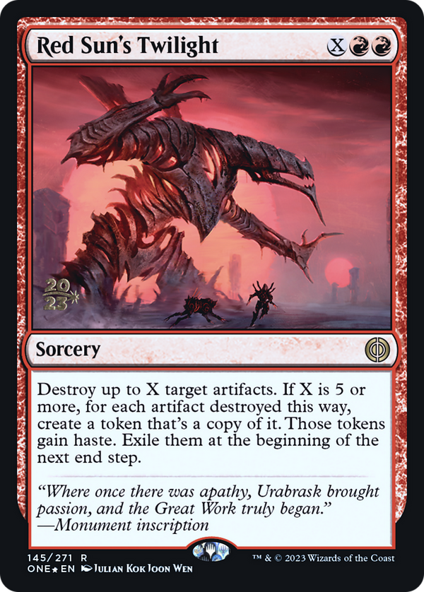 Red Sun's Twilight (PRE-145) - Phyrexia: All Will Be One Promos Foil
