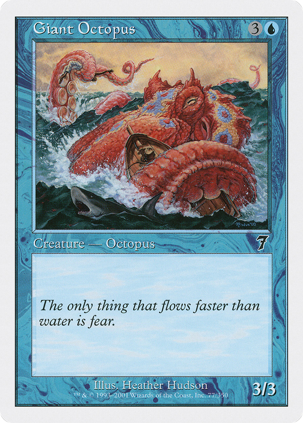 Giant Octopus (7ED-077) - 7th Edition Foil