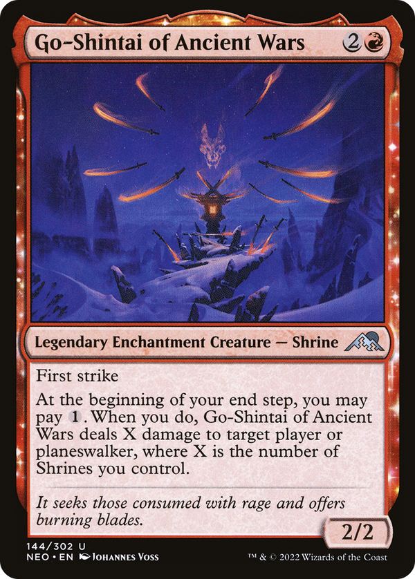 Go-Shintai of Ancient Wars (NEO-144) - Kamigawa: Neon Dynasty: (enchantment)