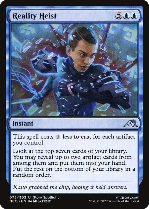 Reality Heist (NEO-075) - Kamigawa: Neon Dynasty Foil