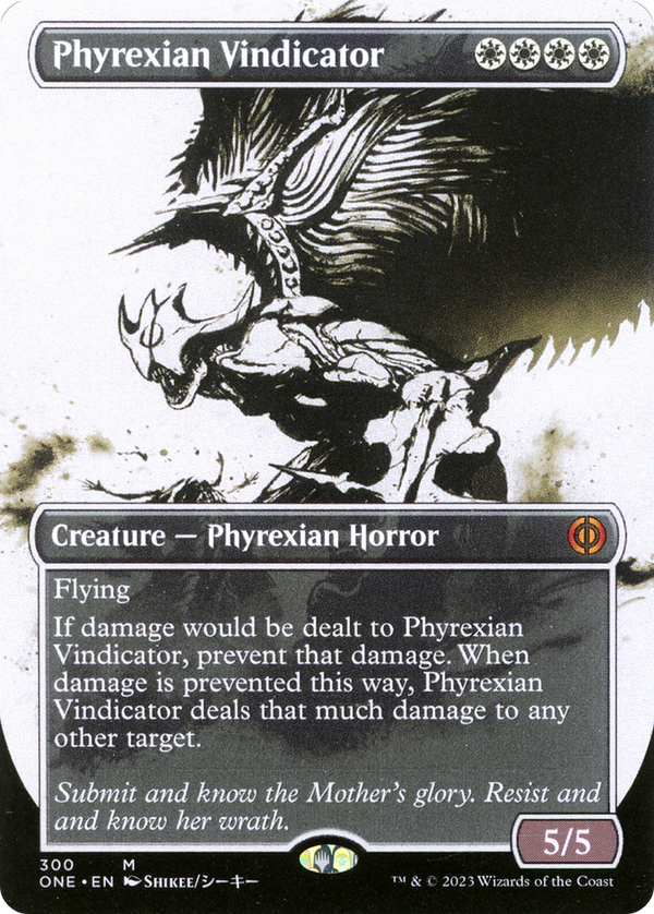 Phyrexian Vindicator (Showcase) (ONE-300) - Phyrexia: All Will Be One: (Showcase) (Borderless) Foil