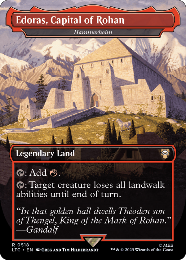 Edoras, Capital of Rohan - Hammerheim (Borderless) (LTC-518) - Tales of Middle-earth Commander / Edoras, Capital of Rohan Foil