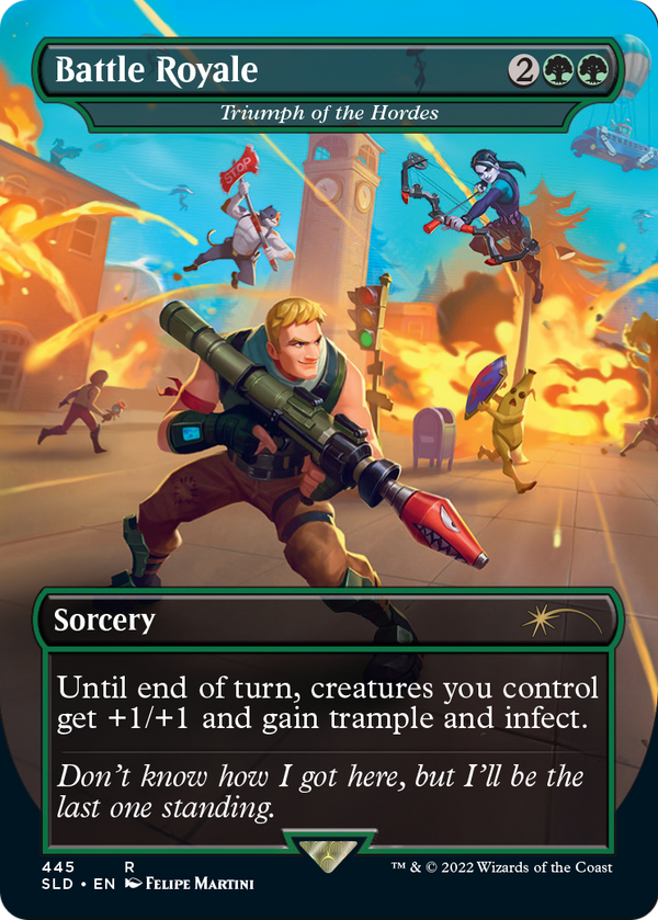 Battle Royale - Triumph of the Hordes (SLD-445) - Secret Lair Drop / Battle Royale (Borderless) Foil
