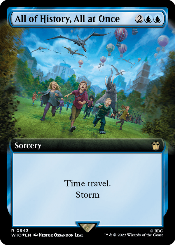 All of History, All at Once (Extended Art) (Surge Foil) (WHO-943) - Doctor Who: (Extended Art) Foil
