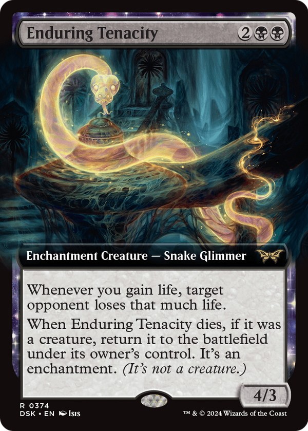 Enduring Tenacity (Extended Art) (DSK-374) - Duskmourn: House of Horror: (Extended Art, enchantment)