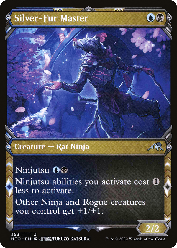 Silver-Fur Master (Showcase) (NEO-353) - Kamigawa: Neon Dynasty: (Showcase)
