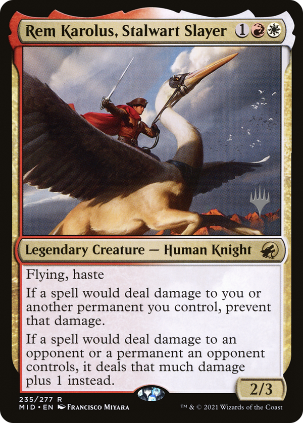 Rem Karolus, Stalwart Slayer (PPMID-235) - Innistrad: Midnight Hunt Promos Foil