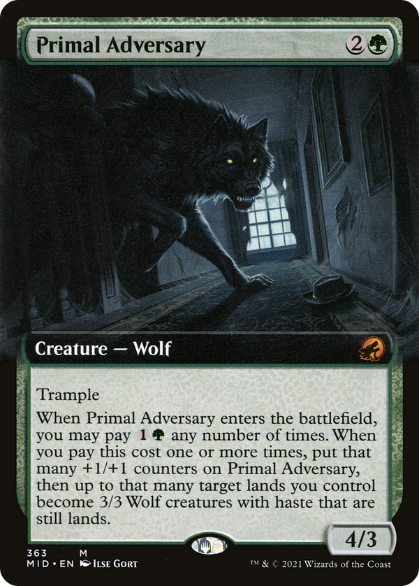 Primal Adversary (Extended Art) (MID-363) - Innistrad: Midnight Hunt: (Extended Art) Foil