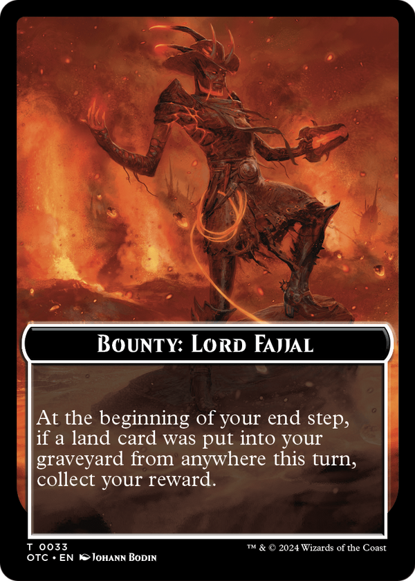 Bounty: Lord Fajjal // Wanted! (TOTC-033) - Outlaws of Thunder Junction Commander Tokens