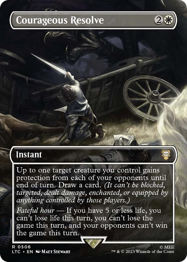 Courageous Resolve (Borderless) (LTC-506) - Tales of Middle-earth Commander Foil
