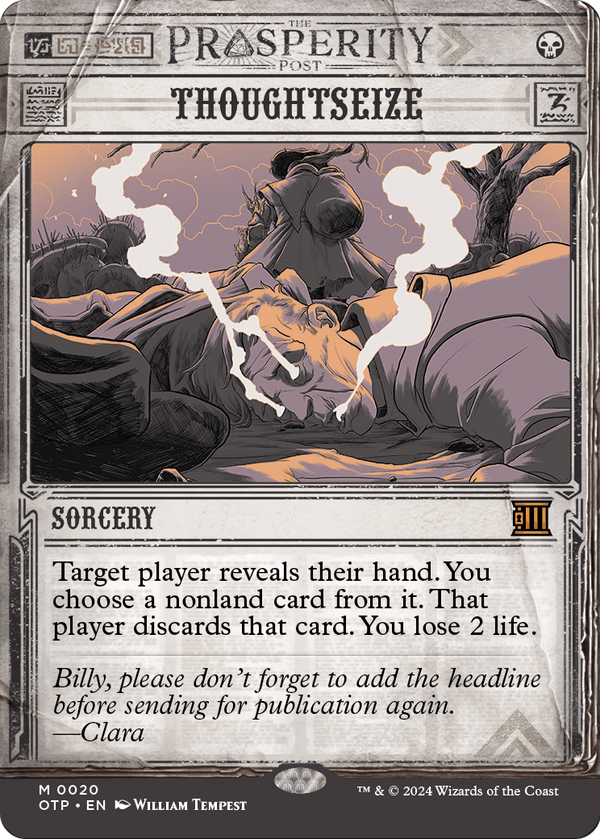 Thoughtseize (OTP-020) - Breaking News: (Showcase) (Borderless) Foil