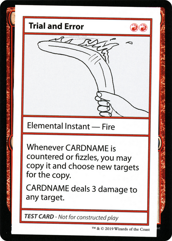 Trial and Error (No PW Symbol) (CMB1-) - Mystery Booster Playtest Cards 2021