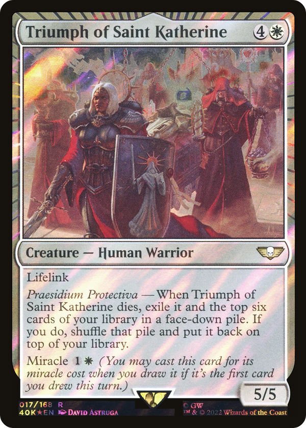 Triumph of Saint Katherine (Surge Foil) (40K-017) - Warhammer 40,000 Commander: (miracle) Foil