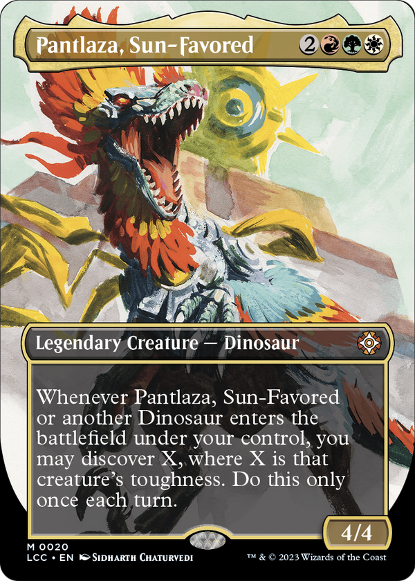 Pantlaza, Sun-Favored (Borderless) (LCC-020) - The Lost Caverns of Ixalan Commander