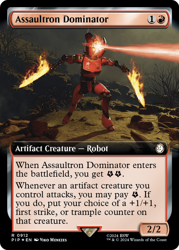 Assaultron Dominator (Extended Art) (Surge Foil) (PIP-912) - Fallout: (Extended Art) Foil